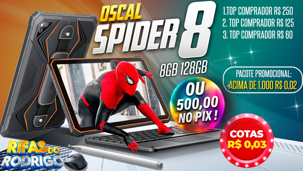 OSCAL SPIDER 8 8GB 128GB GLOBAL OU R$500 NO PIX! TOP COMPRADORES: 1.R$250 2.R$125 3.R$60