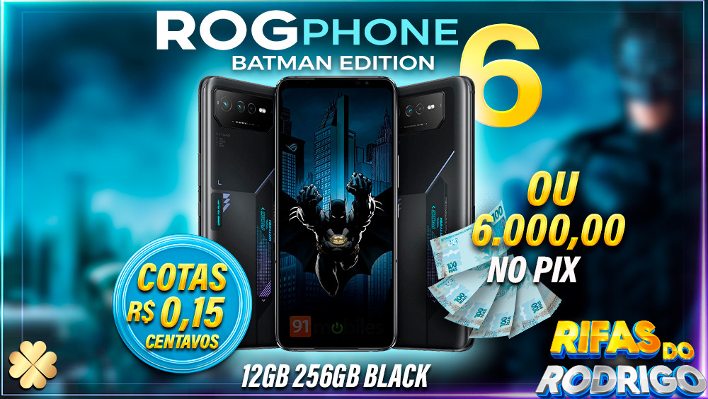 ROG PHONE 6 BATMAN EDITION 12GB 256GB OU R$6.000 NO PIX!