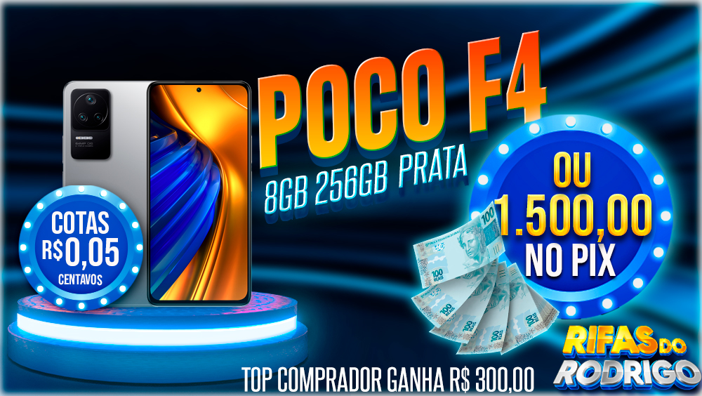 POCO F4 8GB 256GB PRATA OU R$1.500 NO PIX! TOP COMPRADOR LEVA R$300 NO PIX!