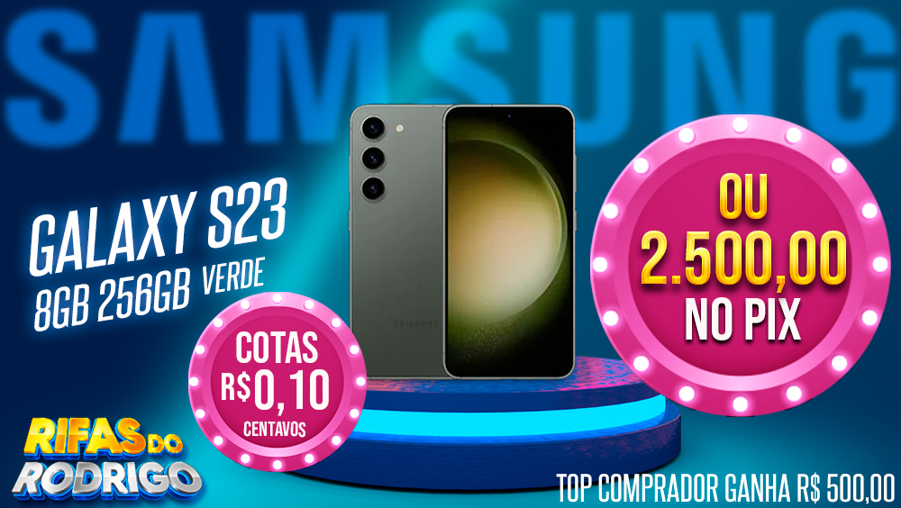 SAMSUNG GALAXY S23 8GB 256GB VERDE OU R$ 2.500 NO PIX! TOP COMPRADOR LEVA R$500