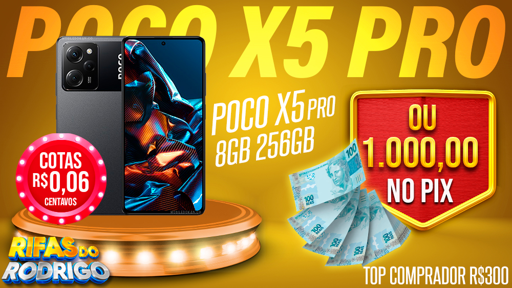 POCO X5 PRO 8GB 256GB PRETO OU R$1.000 NO PIX! TOP COMPRADOR LEVA R$300 NO PIX!
