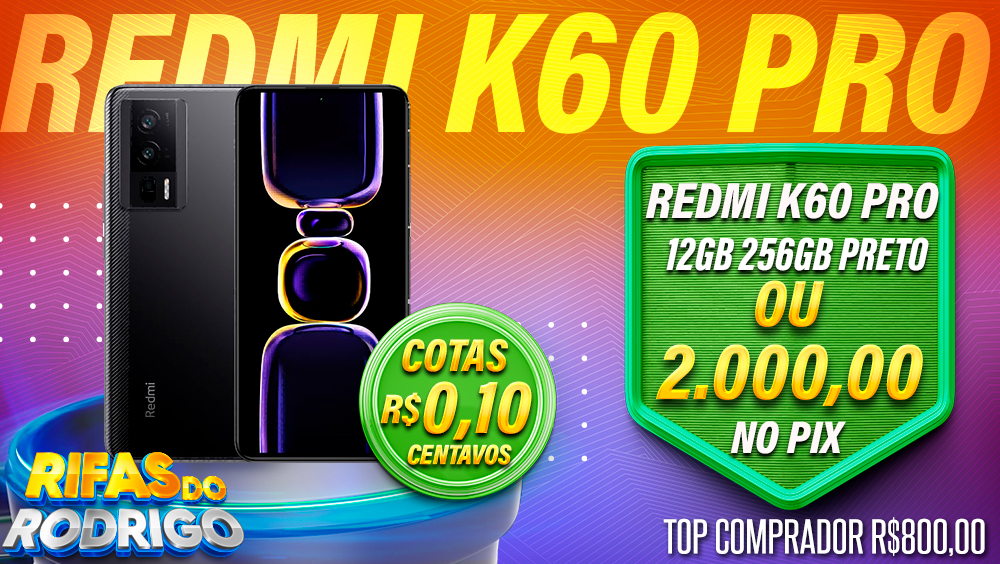 REDMI K60 PRO 12GB 256GB PRETO OU R$2.000 NO PIX! TOP COMPRADOR LEVA R$ 800 NO PIX!