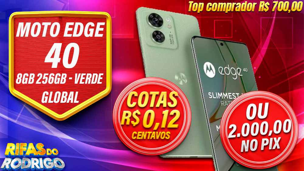 MOTO EDGE 40 8GB 256GB GLOBAL VERDE OU R$2.000 NO PIX! TOP COMPRADOR LEVA R$700 NO PIX!